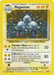 A Pokémon trading card depicts Magneton (9/102) [Base Set Unlimited], a stage 1 electric-type Pokémon with 60 HP. The Holo Rare image features three spherical, metallic creatures with magnets and screws. It has attacks including Thunder Wave (30 damage) and Lightning Selfdestruct (80 damage). The Magneton (9/102) [Base Set Unlimited] card is part of the Pokémon brand’s Base Set Unlimited collection.
