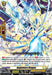 A fantasy trading card named Aegismare Dragon (D-BT01/049EN) from the brand Bushiroad, part of the Genesis of the Five Greats series, showcases a radiant white and blue dragon from Keter Sanctuary exuding an aura of mystic energy. The card details its abilities and stats: Grade 1, Power 6000, with Sentinel and an AUTO effect.