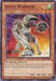 A Yu-Gi-Oh! trading card titled "Speed Warrior [SDSE-EN011] Common" from the Synchron Extreme archetype. The Effect Monster features an armored character in dynamic action, backlit by a burst of purple flames. Notable stats include two stars, 900 ATK, and 400 DEF. The card's effect allows doubling its attack during the Battle Phase when normally summoned.