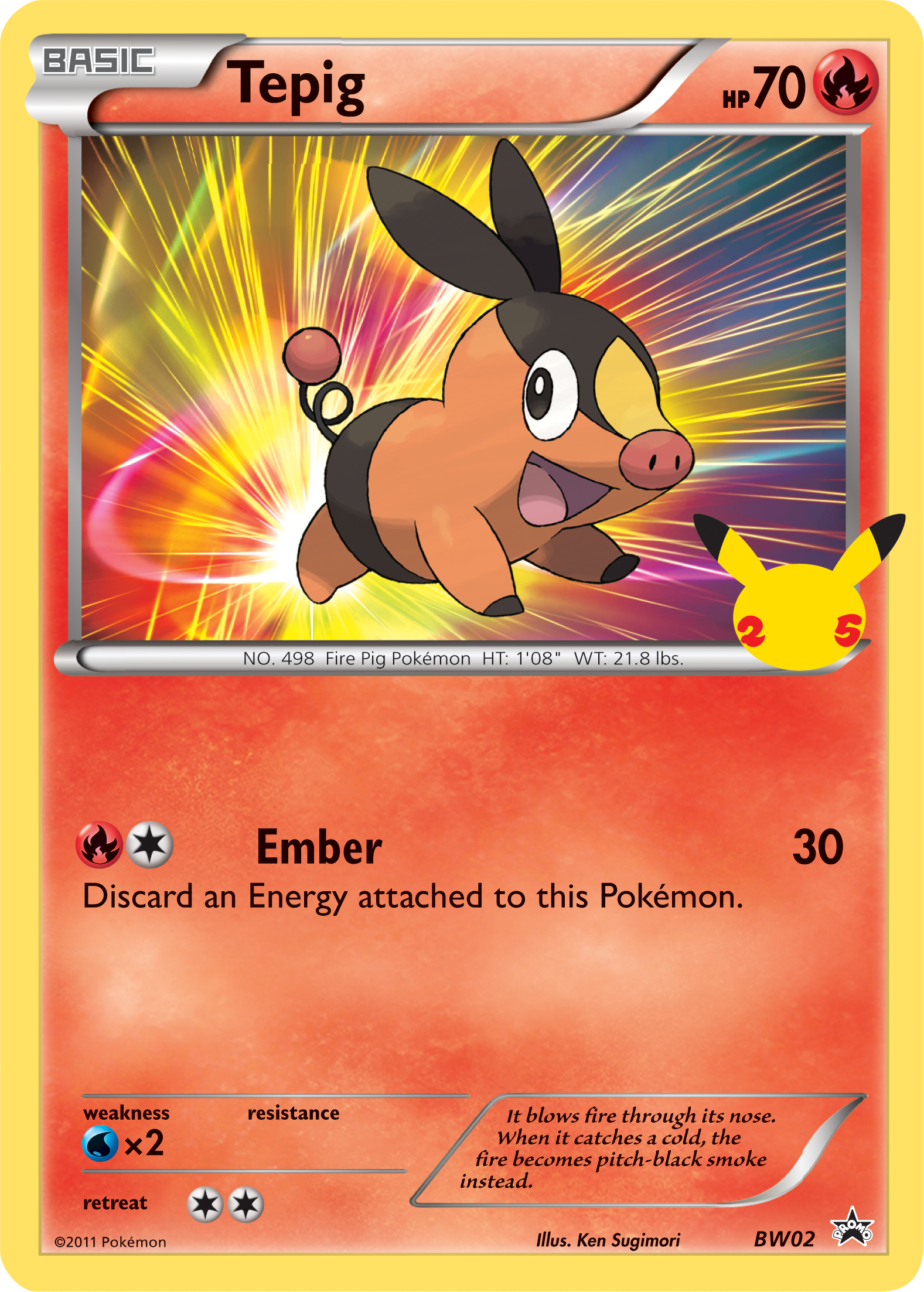 Tepig (BW02) (Jumbo Card) [First Partner Pack]