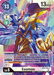 The picture displays a Digimon trading card featuring "Eosmon [BT6-086] [Double Diamond]." Eosmon, a lively winged creature, impresses with its kaleidoscope of colors and geometric designs. This card is Super Rare, highlighting features such as a 13 play cost, 13,000 DP, Level 6 status, and distinctive gameplay abilities.