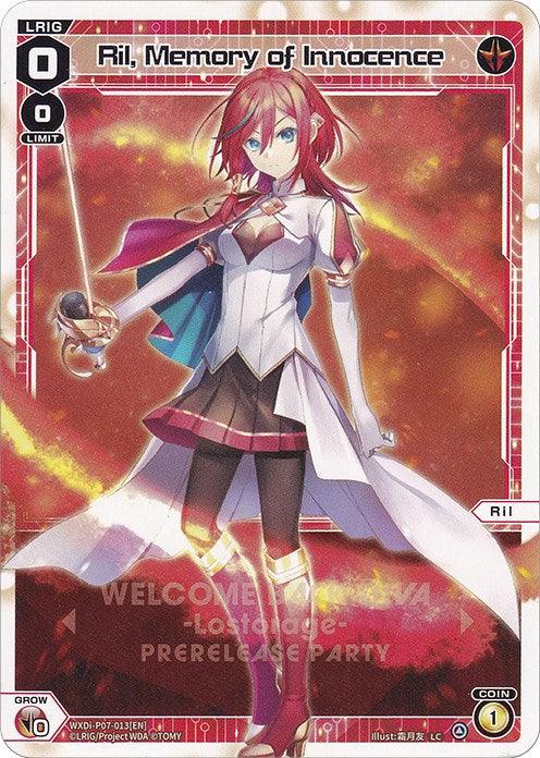 Ril, Memory of Innocence (Prerelease Party) (WXDi-P07-013[EN]) [Promo Cards]