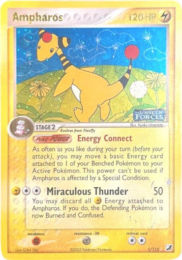 Ampharos (1/115) (Stamped) [EX: Unseen Forces]