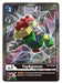 A Digimon trading card features ToyAgumon [BT2-055] (Event Pack 2) [Release Special Booster Ver.1.0], a brightly colored, blocky dinosaur made up of red, yellow, green, and blue parts akin to toy building blocks. This Rookie-level card from the Special Booster Ver.1.0 set has a play cost of 3 and includes the 'Reboot' inherited effect against a geometric, web-like background.
