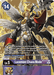 This Digimon trading card, Lucemon: Chaos Mode [BT7-111] (Alternate Art) from the Next Adventure series, showcases the Demon Lord Digimon with angelic wings, golden armor, and a dark menacing appearance. With a play cost of 14, 12,000 DP, and intricate digivolution abilities, this Secret Rare card is marked SEC.