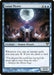 A Magic: The Gathering card from Avacyn Restored, titled "Lunar Mystic [Avacyn Restored]." This rare Creature — Human Wizard stands with arms outstretched under a large, glowing moon. Text reads: "Whenever you cast an instant spell, pay {1}, draw a card." Flavor text: "'I’m pleased this world has learned...'" Artist: Wesley Burt.