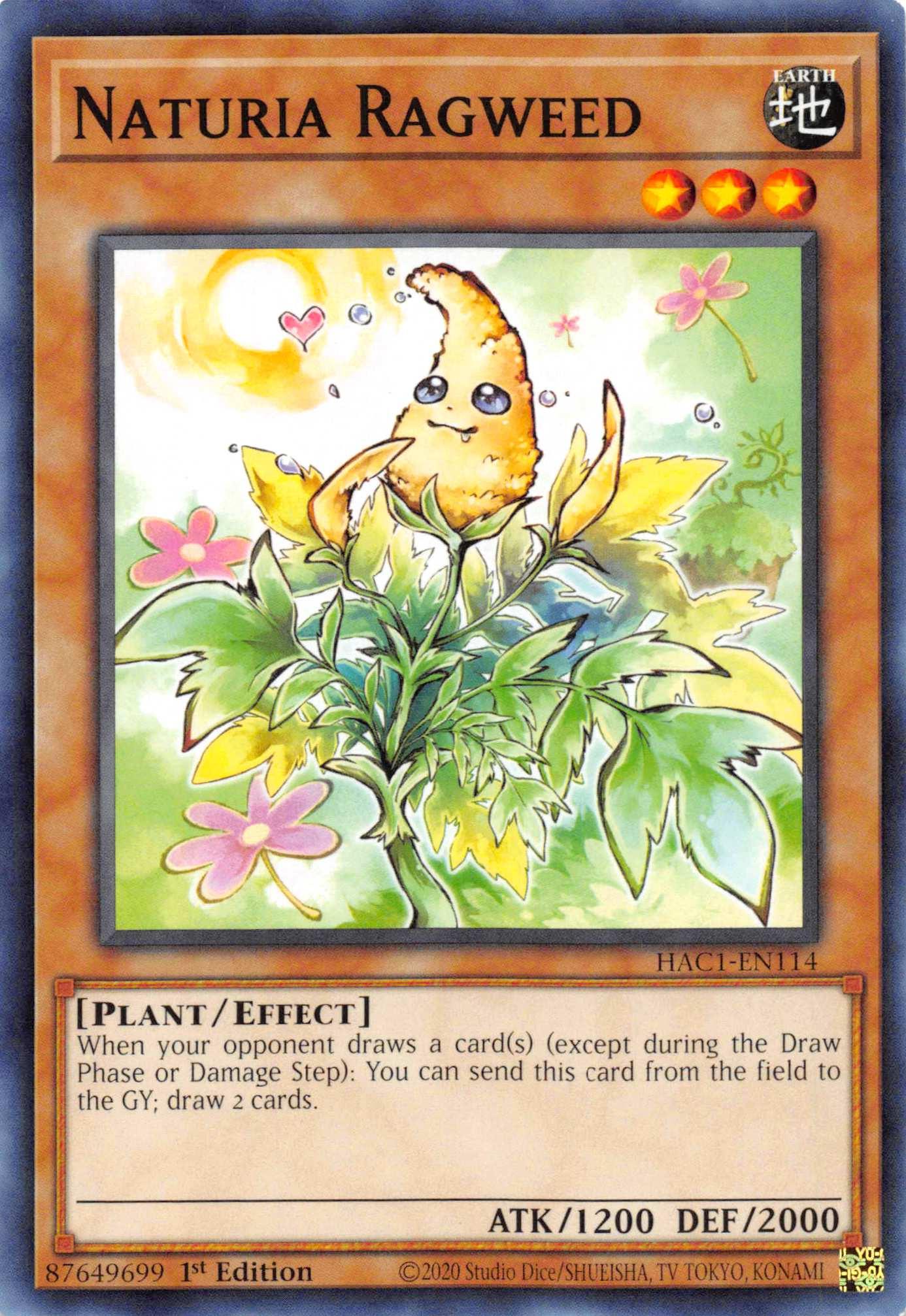 Naturia Ragweed (Duel Terminal) [HAC1-EN114] Parallel Rare