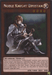 The image depicts the "Noble Knight Drystan [NKRT-EN008] Platinum Rare" Yu-Gi-Oh! trading card. This Platinum Rare Effect Monster features an armored knight with long hair, sitting pensively with a sword. It has ATK 1800 and DEF 800. Also displayed are the Light attribute symbol, the card's effect description, and the Limited Edition designation.
