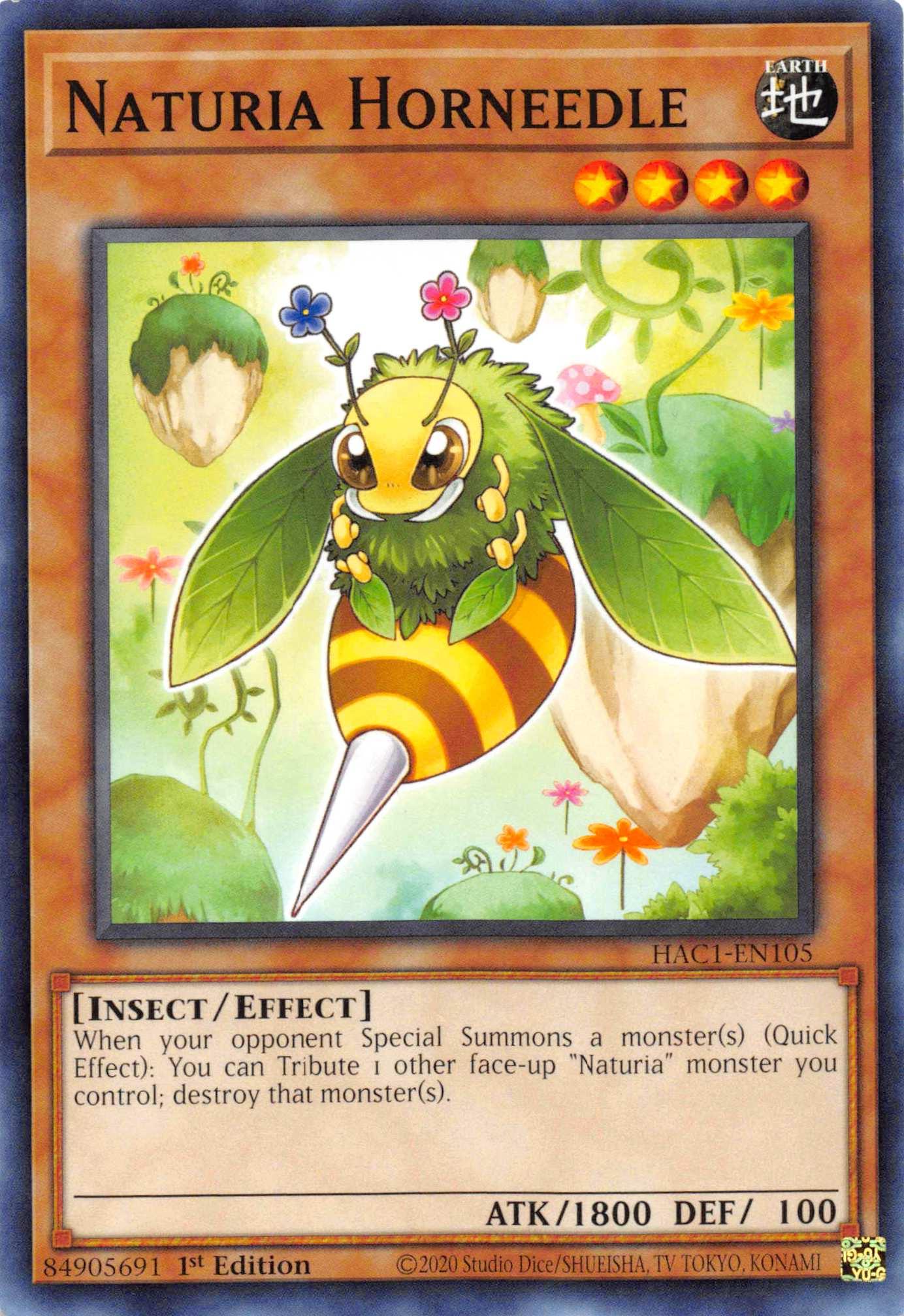 Naturia Horneedle (Duel Terminal) [HAC1-EN105] Parallel Rare