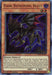 A Yu-Gi-Oh! trading card titled "Dark Beckoning Beast [MP21-EN249] Ultra Rare" from the 2021 Tin of Ancient Battles. The card showcases a dark, winged beast with sharp claws, horns, and a menacing, muscular appearance. The FX header is gold with "Fiend/Effect," detailing its abilities. It boasts 0 ATK and 0 DEF points.