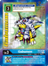 A Digimon card from the Classic Collection, featuring Rookie Gabumon [EX1-011] in Alternate Art. This reptile Digimon has yellow fur with blue stripes and wears a wolf-like pelt. The card details Gabumon's stats: level 3, with 2000 DP and a Digivolve cost of 2 from a blue level 2. Its effect allows you to reveal the top 3 cards of your deck to add one Tamer card or Gabumon to your hand.