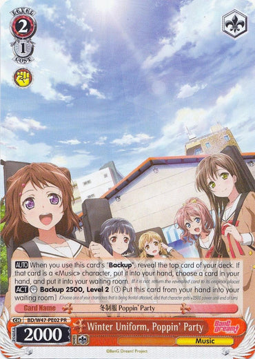 Winter Uniform, Poppin' Party (BD/W47-PE02 PR) (Promo) [Bushiroad Event Cards]