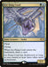 A Magic: The Gathering card named "Ice-Fang Coatl [Modern Horizons]" showcases a striking blue and white snake with wings soaring over an icy landscape. This rare 1/1 Snow Creature boasts flash, flying, and deathtouch abilities, allowing you to draw a card upon entering the battlefield.
