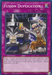 A Yu-Gi-Oh! product titled "Fusion Duplication [CYAC-EN077] Common." The image shows a mad scientist type character with wild white hair and glasses, operating a machine that fuses items together. The background features lab equipment and a purple frame with Japanese text, indicating it’s part of the Cyberstorm Access series.