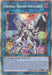The image showcases a "Firewall Dragon Singularity [CYAC-EN047] Starlight Rare" Yu-Gi-Oh! trading card from the Cyberstorm Access set. The card, a Starlight Rare, has holographic text and features a mechanical, dragon-like creature with metallic wings and blue energy accents. It's a Link monster with 3500 ATK, requiring 3+ Effect Monsters for summoning.