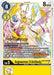 Image depicts the Digimon trading card Angewomon (X Antibody) [BT9-040] [X Record Pre-Release Promos] from the Digimon card game. The card, marked as a Pre-Release Promo, is a Level 5 yellow card with a play cost of 8 and 8000 DP. It features intricate illustrations of Angewomon adorned in golden armor and wings and bears the "Pre-Release" stamp.