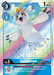 A Digimon promotional card featuring Gomamon. The card displays a white, seal-like creature with colorful fringes, flying over a rainbow-colored ocean. As a Level 3, Rookie, Vaccine, Sea Beast Digimon, it costs 3 to play and has 1000 DP. Its effect lets you gain 1 memory by trashing an opponent’s Digivolution card. The product name is Gomamon [P-004] [Promotional Cards], and it is part of the Digimon brand.