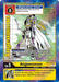 The Angewomon [EX1-030] (Alternate Art) card from the Digimon Classic Collection features a vibrant design, showcasing an armored, angelic female figure with large white wings, a golden staff, and long, flowing hair. The text on the card details her abilities and stats: 7,000 DP, Lv. 5, Play Cost: 8. Her super rare abilities are prominently listed in the center section of the card.