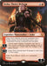 A Magic: The Gathering card titled "Jeska, Thrice Reborn (Borderless) [Commander Legends]" features a fiery, fierce female figure wielding a weapon set against a red and orange backdrop. Jeska is a Legendary Planeswalker with 0 loyalty. Her abilities include gaining loyalty counters, targeting creatures, and dealing damage to three targets.
