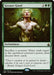 The Magic: The Gathering product "Greater Good [Battlebond]," a rare Enchantment from the set, features surreal green-hued artwork of a figure surrounded by mystical energy and floating foliage. With a mana cost of 2 green and 2 colorless, it allows players to draw cards equal to a sacrificed creature's power, then discard three cards.