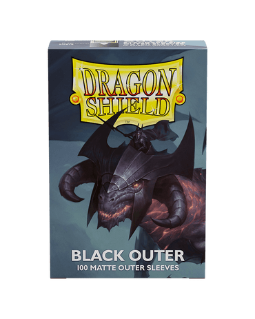 Dragon Shield: 100ct Outer Sleeves - Matte Black (Standard)