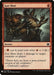 A "Gut Shot" Magic: The Gathering card from the Mystery Booster set. It has a red border and depicts a wounded character in dark armor. As an instant, its text reads: "Gut Shot deals 1 damage to target creature or player." The quote at the bottom reads: "Down here, we have a more pointed version of the scriptures.