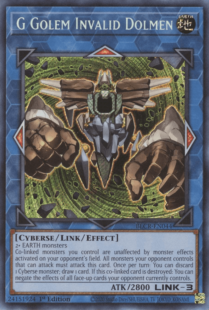 G Golem Invalid Dolmen [BLCR-EN044] Secret Rare