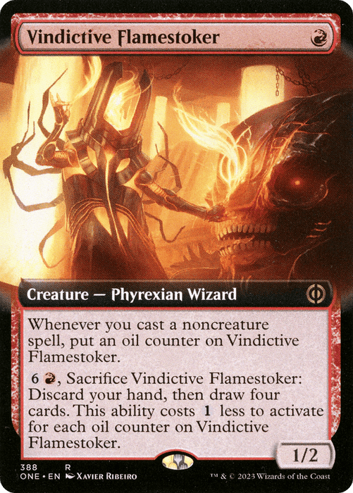 Vindictive Flamestoker (Extended Art) [Phyrexia: All Will Be One]