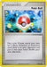 A Pokémon TCG Trainer card named "Poke Ball (87/115) (Stamped) [EX: Unseen Forces]" is shown. This Uncommon Item card from Pokémon features an image of a Poké Ball surrounded by colorful energy orbs. The text instructs players to flip a coin and, if heads, search their deck for a Basic Pokémon or Evolution card. The card is number 87/115 from the EX Unseen Forces series.