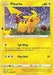 A Pikachu (SWSH039) (General Mills Promo) [Miscellaneous Cards] card with a yellow border. Pikachu is depicted in a field with an abstract, starry background. It has 60 HP and two abilities: "Tail Whip" and the powerful "Pika Bolt," causing 50 damage. The bottom features various game information and stats, making it a striking addition to any Pokémon collection.