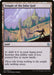 The image is of a Magic: The Gathering card from the Commander Anthology titled "Temple of the False God [Commander Anthology]." It shows a mystical temple atop a rocky cliff. The card text reads: "Tap: Add two colorless mana. Activate this ability only if you control five or more lands. Those who bring nothing to the temple take nothing away.