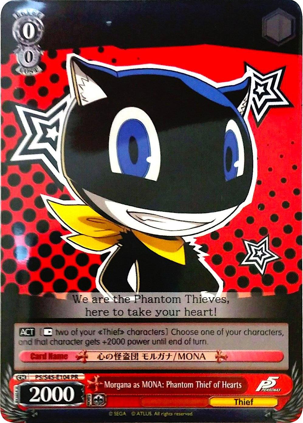 Morgana as MONA: Phantom Thief of Hearts (P5/S45-E0104 PR) (Promo) [Persona 5]