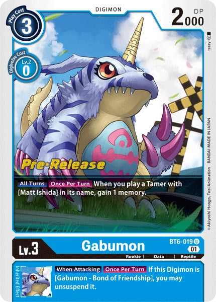 Gabumon [BT6-019] [Double Diamond Pre-Release Cards]