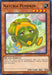 The image depicts the Yu-Gi-Oh! card "Naturia Pumpkin (Duel Terminal) [HAC1-EN117] Parallel Rare," a Level 4 EARTH Plant/Effect Monster with 1400 ATK and 800 DEF. Featuring a green pumpkin character with a plant sprouting from its stem, it allows summoning another Naturia monster from the hand. The card, HAC1-EN117, is part of Hidden Arsenal: Chapter.