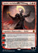 The image is of a "Magic: The Gathering" trading card featuring "Zariel, Archduke of Avernus [Dungeons & Dragons: Adventures in the Forgotten Realms]" from the Forgotten Realms. This Legendary Planeswalker with demonic wings wields a fiery sword and casts spells. With abilities that boost creatures, create Devil tokens, and grant combat advantages, the card costs 2 generic and 2 red mana with a starting