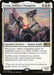 The image is a Magic: The Gathering card from Core Set 2019 featuring Lena, Selfless Champion [Core Set 2019]. The card displays a woman in armor riding a rearing white horse, holding a glowing sword. Text describes her legendary creature abilities and flavor text reads: "Those who do evil and those who do nothing are equally worthy of contempt.