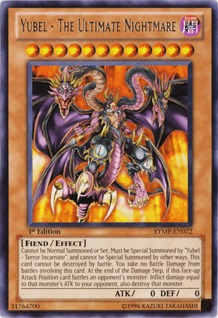 The image is of a Yu-Gi-Oh! trading card from the Ra Yellow Mega Pack called 