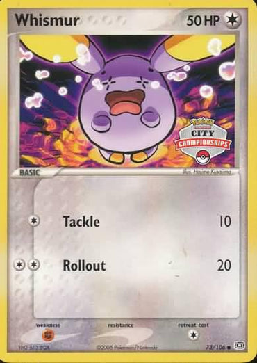 Whismur (73/106) (City Championship) [EX: Emerald]