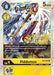 Introducing the Digimon card "Piddomon [BT4-042] (Judge Pack 1) [Great Legend Promos]", featuring an angelic figure holding a staff and clad in armor. This Level 4 Champion card has a play cost of 6, boasts 5000 DP, and belongs to the Angel category. Its notable abilities include 'Blocker' and 'When Attacking: Lose 2 memory'.