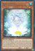 A "Yu-Gi-Oh!" trading card displaying "Rikka Petal [MAZE-EN047] Rare," a Water attribute Plant-type Effect Monster. The artwork features a small fairy with white hair and a dress, emerging from a blooming white flower. The card details its effect, attributes, and stats: 0 ATK and 0 DEF.