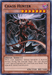 A Yu-Gi-Oh! trading card titled "Chaos Hunter" is a 1st Edition, Rare card, number BP02-EN095. The card depicts a sinister figure with white hair and dark armor, ready for battle. Its attributes are dark, level 7. As an Effect Monster with ATK 2500 and DEF 1600, its Special Summon effect is detailed.

Chaos Hunter [BP02-EN095] Rare by Yu-Gi-Oh! This product features the same character and attributes stated above - a Dark attribute, Level 7 Effect Monster with ATK of 2500 and DEF of 1600.