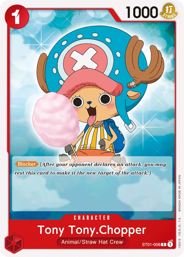 The Tony Tony.Chopper [Starter Deck: Straw Hat Crew] trading card by Bandai features the beloved 