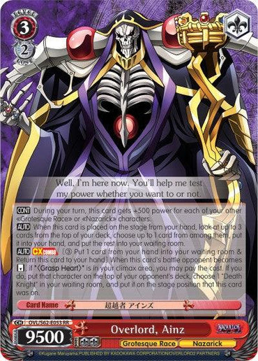 Overlord, Ainz (OVL/S62-E053 RR) [Nazarick: Tomb of the Undead]