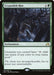 An illustration on a rare Magic: The Gathering card named Cryptolith Rite [Shadows over Innistrad] from the Shadows over Innistrad set. It shows cloaked figures chanting around a glowing altar in a dark forest. The enchantment card, costing 1 green and 1 colorless mana, grants creatures the ability to add one mana of any color to the mana pool. Text reads, “The chant was incom