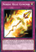 A Yu-Gi-Oh! trading card named "Nordic Relic Gungnir [LEHD-ENB27] Common." The card features an ornate golden spear with runic engravings emitting electric sparks. The spear is depicted against a vivid, multicolored, mystical background. A must-have for any Legendary Hero Decks, the Normal Trap card's text and details are visible at the bottom.