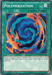 A "Polymerization [YGLD-ENC28] Common" card from the Yu-Gi-Oh! trading card game, part of Yugi's Legendary Decks. The card features swirling blue and orange energy with the text "[SPELL CARD]" at the top. It reads, "Fusion Summon 1 Fusion Monster from your Extra Deck, using monsters from your hand or field as Fusion Materials." The card ID is YGI