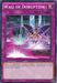 An illustration of a Yu-Gi-Oh! Trap Card named "Wall of Disruption [MP15-EN237] Common," part of the 2015 Mega-Tins. The card features a glowing, magical barrier blocking an attack by a fierce, winged creature. Text at the bottom reads: "When an opponent's monster declares an attack: All Attack Position monsters your opponent controls lose 800 ATK for each monster they