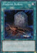 An image of the Foolish Burial (Secret) [SBCB-EN139] Secret Rare Spell Card from the Yu-Gi-Oh! trading card game. The Secret Rare artwork depicts a grave with a tombstone and a shovel stuck in the ground. The card text reads: "Send 1 monster from your Deck to the GY." The borders and text areas are light blue with a marbling effect.