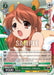 An anime-style trading card titled "Reindeer, Mikuru [The Melancholy Of Haruhi Suzumiya Power Up Set]" from Bushiroad features a young woman with long orange hair in a reindeer outfit with brown antlers. This Super Rare Card includes text blocks detailing its effects and stats, marked as "Level 3" with a power value of 9500.