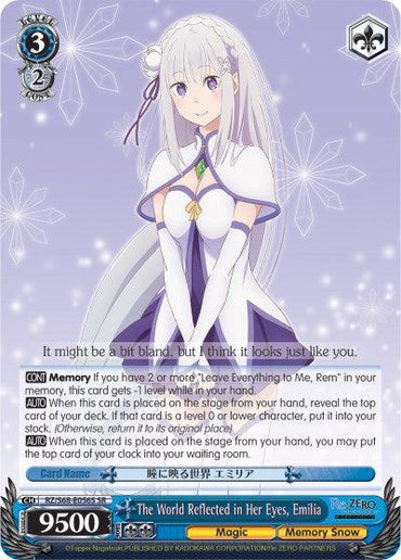 The World Reflected in Her Eyes, Emilia (RZ/S68-E056S SR) [Re:ZERO Memory Snow]